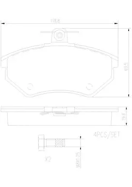Brake Pad Set, disc brake (P85011N)