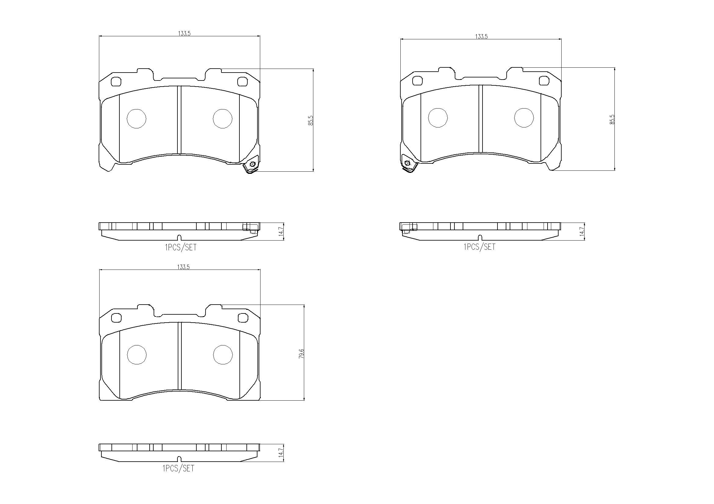 Brake Pad Set, disc brake (P83184N)