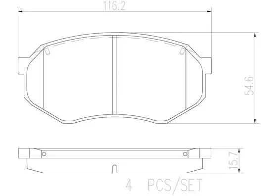 Brake Pad Set, disc brake (P83128N)
