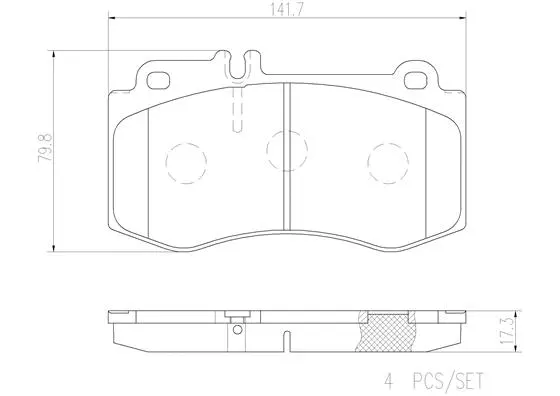 Brake Pad Set, disc brake (P50087N)