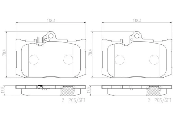 Brake Pad Set, disc brake (P83131N)