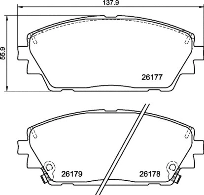 Brake Pad Set, disc brake (P 49 065)