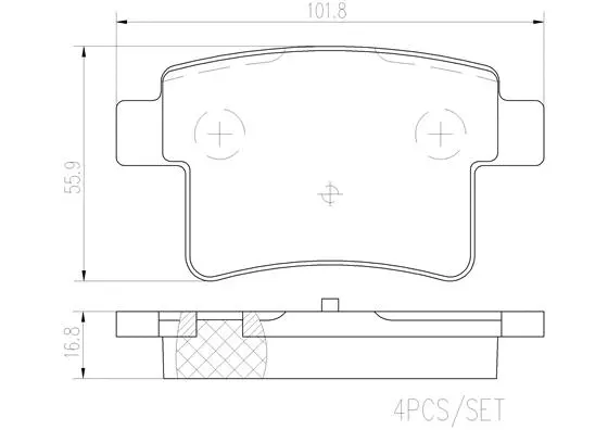 Brake Pad Set, disc brake (P07008N)