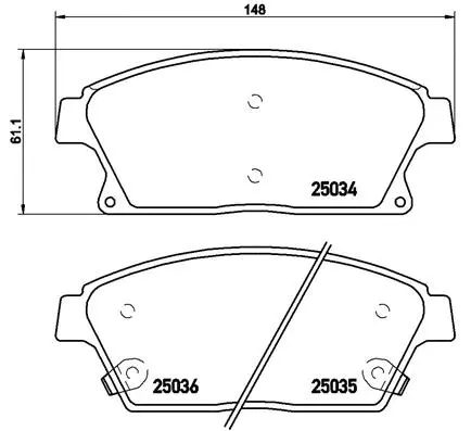 Brake Pad Set, disc brake (P 59 077)