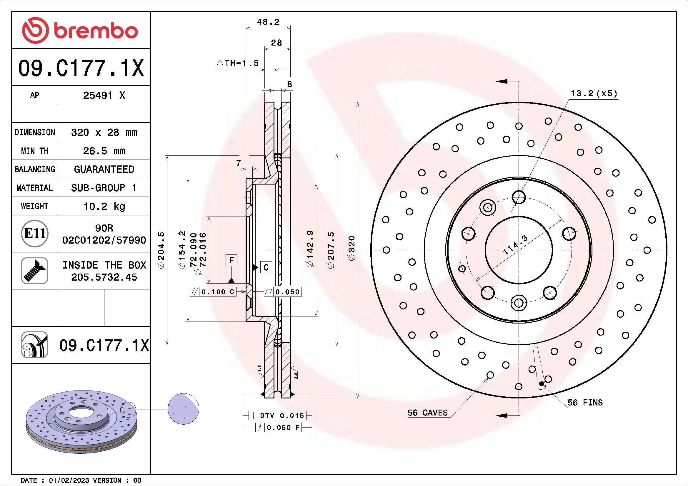 Brake Disc (09.C177.1X)