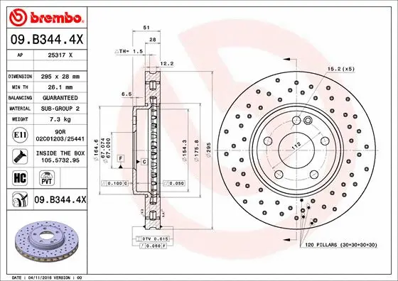 Brake Disc (09.B344.4X)