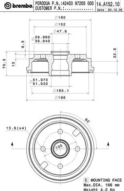 Brake Drum (14.A152.10)