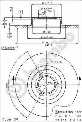 Brake Disc (08.2615.10)
