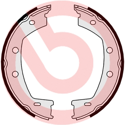 Brake Shoe Set, parking brake (S 44 508)