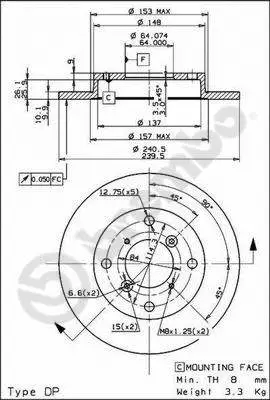 Brake Disc (08.9082.10)