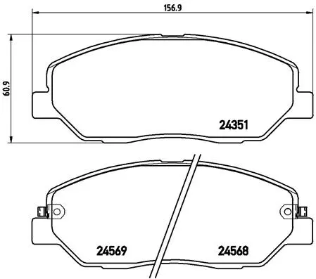 Brake Pad Set, disc brake (P 30 036)