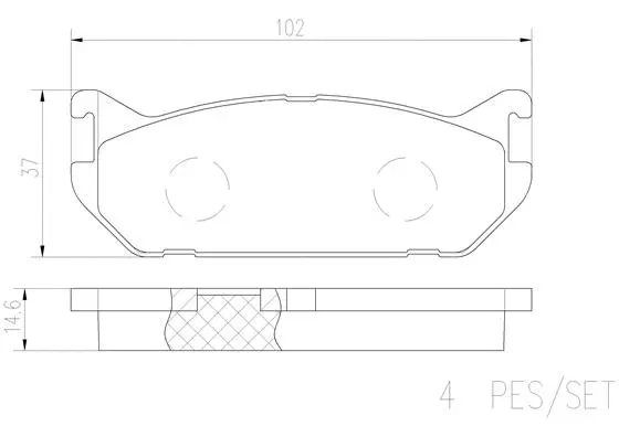 Brake Pad Set, disc brake (P79036N)