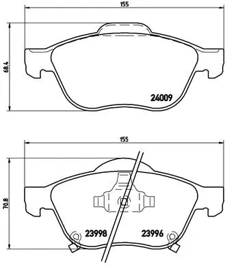 Brake Pad Set, disc brake (P 83 043)