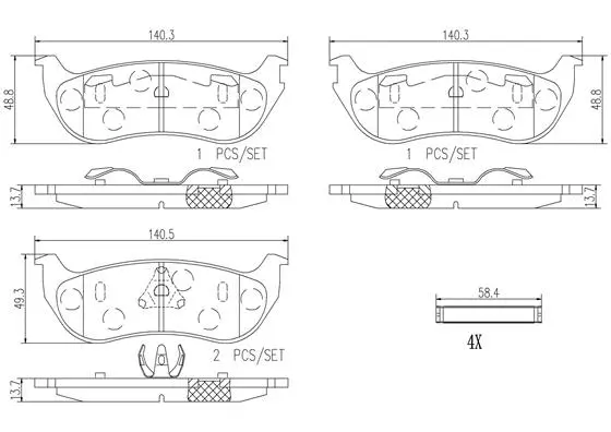 Brake Pad Set, disc brake (P37013N)