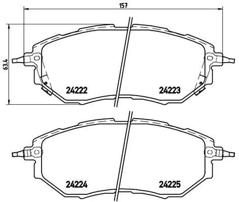 Brake Pad Set, disc brake (P 78 017)