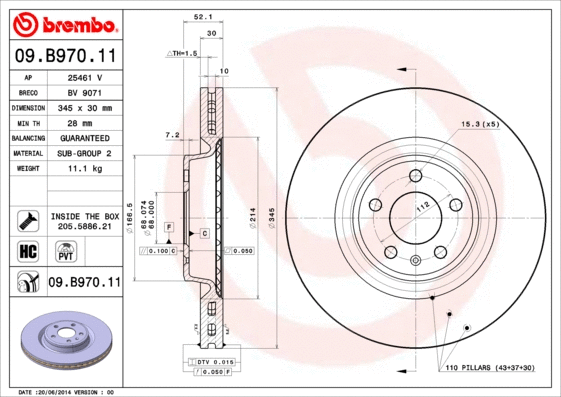 Brake Disc (09.B970.11)