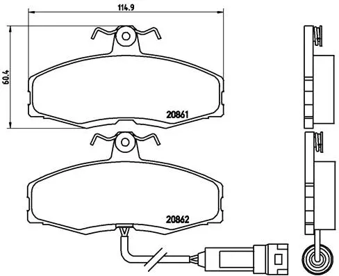 Brake Pad Set, disc brake (P 24 014)