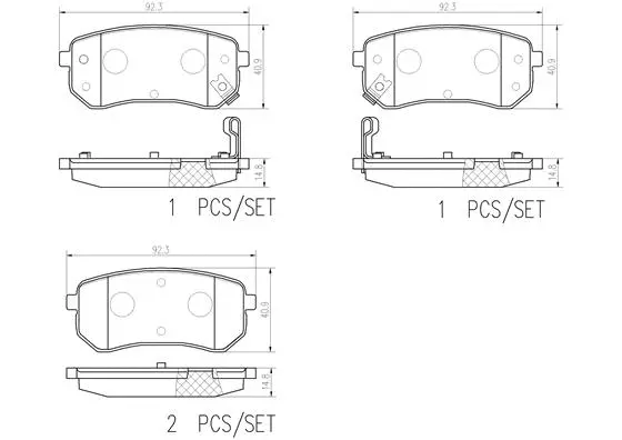 Brake Pad Set, disc brake (P30033N)