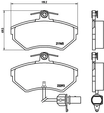 Brake Pad Set, disc brake (P 85 044)