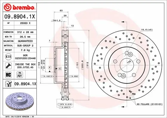 Brake Disc (09.8904.1X)