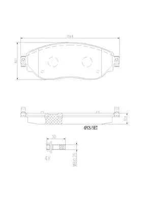 Brake Pad Set, disc brake (P59082N)