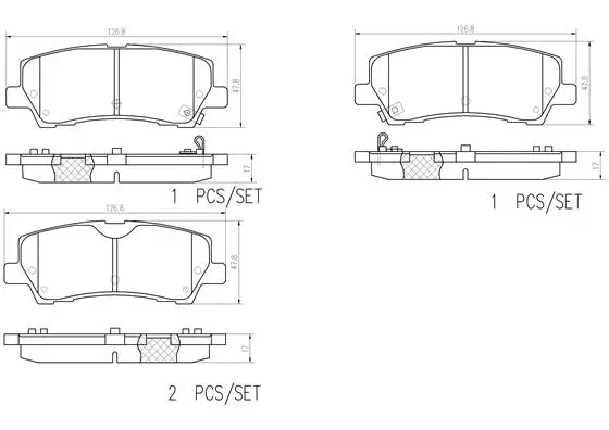 Brake Pad Set, disc brake (P 24 232)