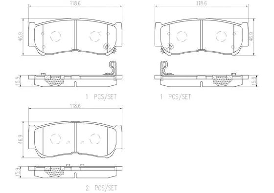 Brake Pad Set, disc brake (P30037N)