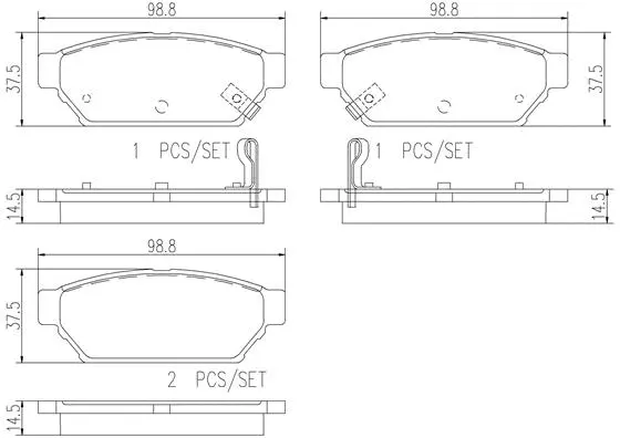 Brake Pad Set, disc brake (P54016N)