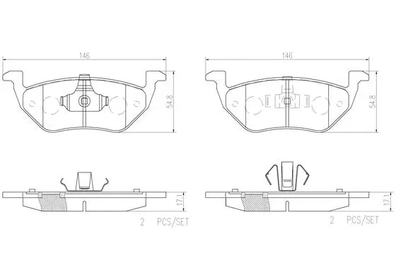 Brake Pad Set, disc brake (P24085N)