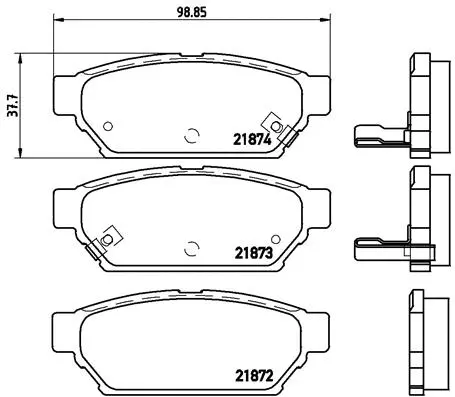 Brake Pad Set, disc brake (P 54 016)