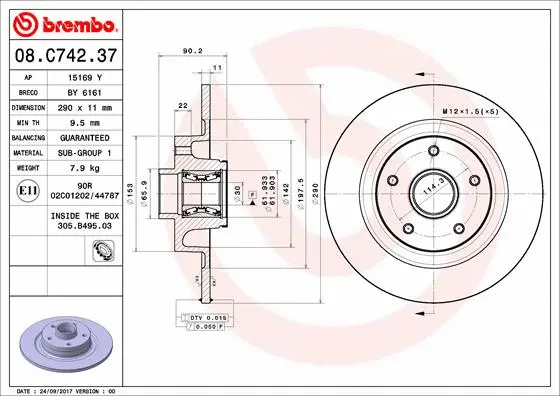 Brake Disc (08.C742.37)