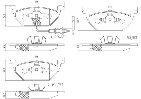 Brake Pad Set, disc brake (P85072N)