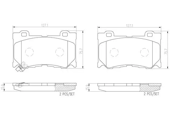 Brake Pad Set, disc brake (P56089N)