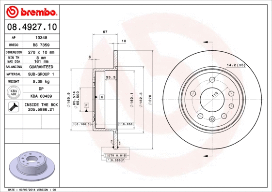Brake Disc (08.4927.10)