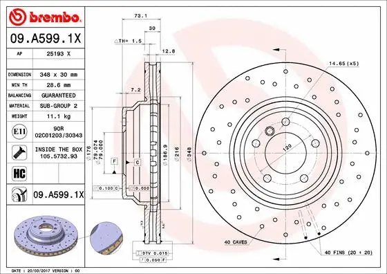 Brake Disc (09.A599.1X)