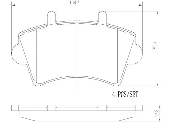 Brake Pad Set, disc brake (P59039N)