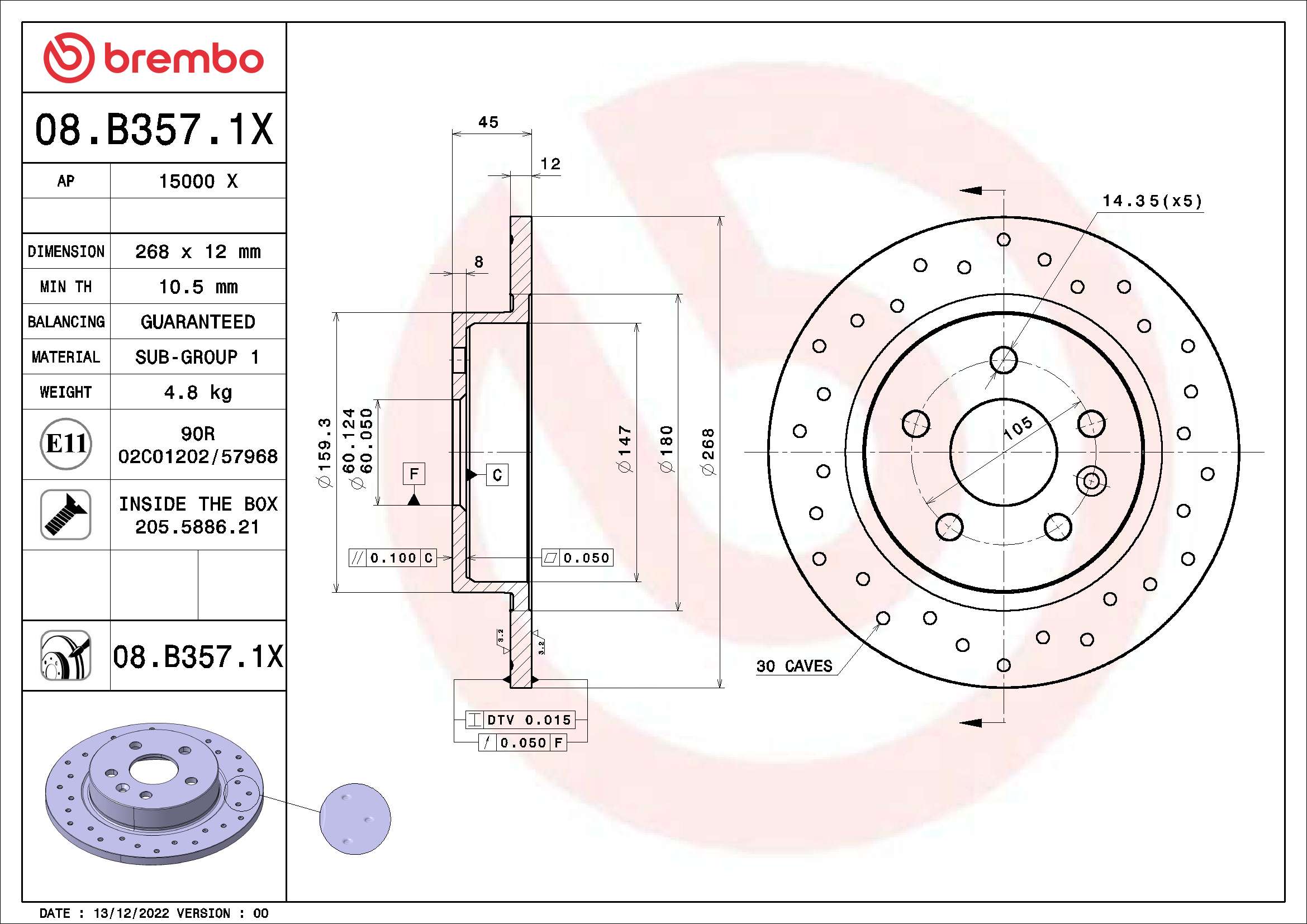 Brake Disc (08.B357.1X)