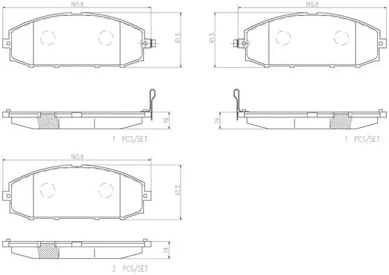 Brake Pad Set, disc brake (P56041N)