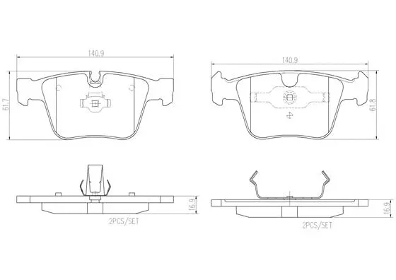 Brake Pad Set, disc brake (P50116N)