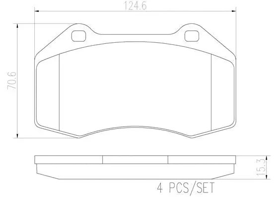 Brake Pad Set, disc brake (P68036N)
