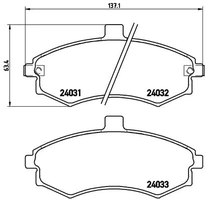 Brake Pad Set, disc brake (P 30 020)
