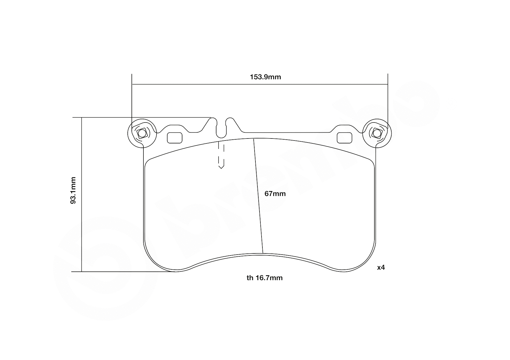 High Performance Brake Pad Set