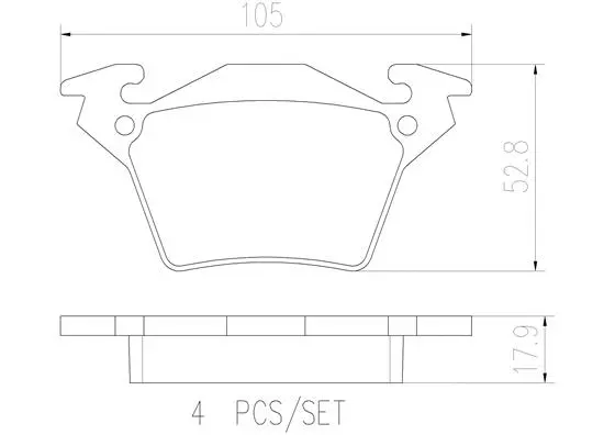 Brake Pad Set, disc brake (P50032N)