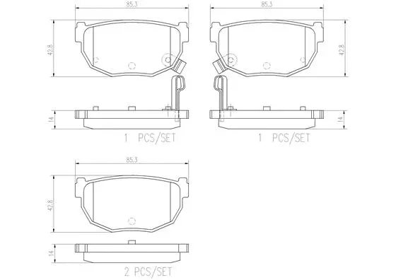 Brake Pad Set, disc brake (P56010N)