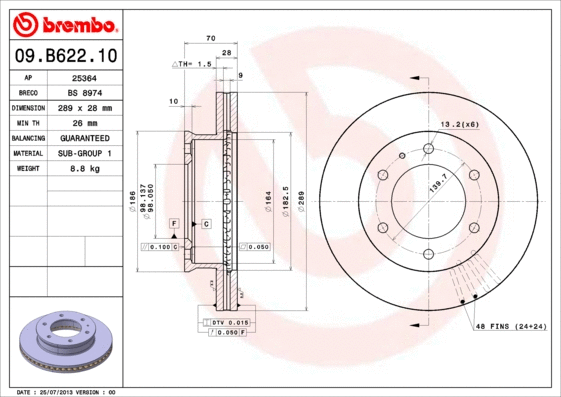 Brake Disc (09.B622.10)