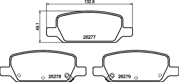 Brake Pad Set, disc brake (P 09 027)
