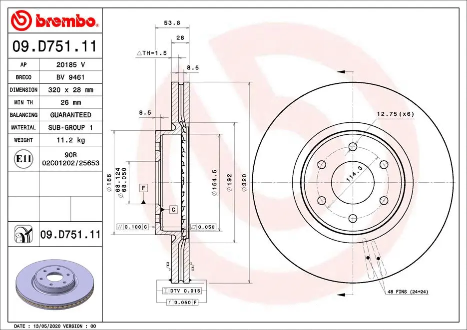 Brake Disc (09.D751.11)