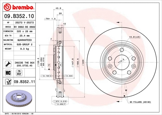 Brake Disc (09.B352.10)