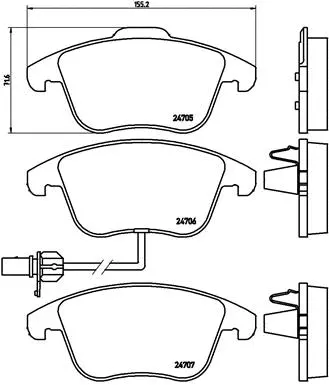 Brake Pad Set, disc brake (P 85 113)