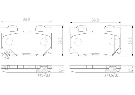 Brake Pad Set, disc brake (P56085N)